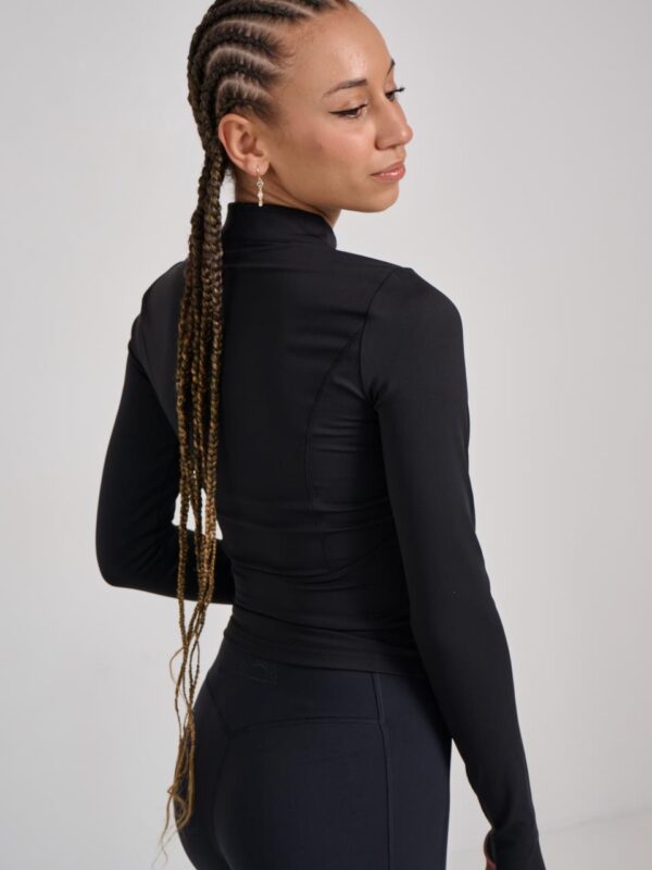 classy zip jakke - sort - Image 3