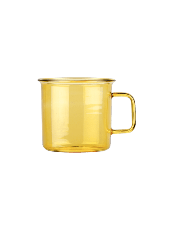 Glass Mug 3,5dl, yellow