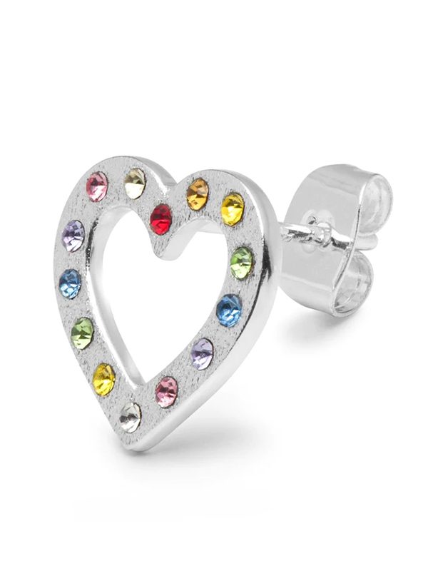 OMG Heart 1 pcs silver plated