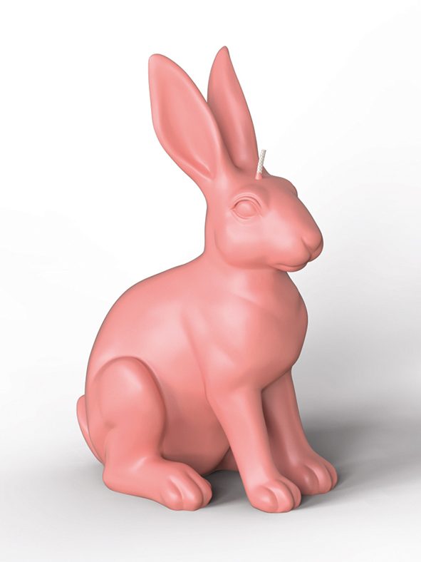 Velvet Matt Lacquer Sculpted Candle Rabbit