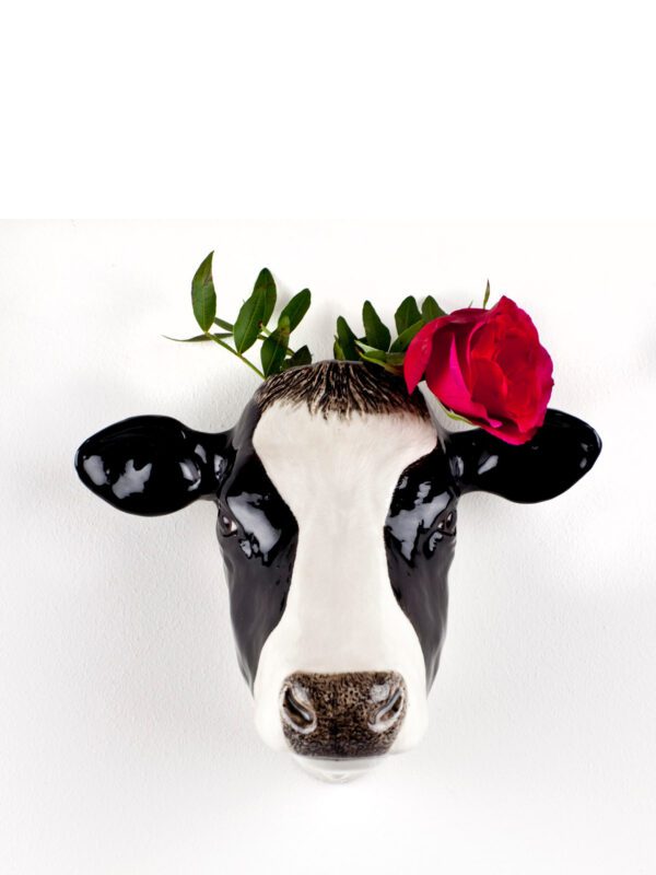 Friesian Cow Wall Vase