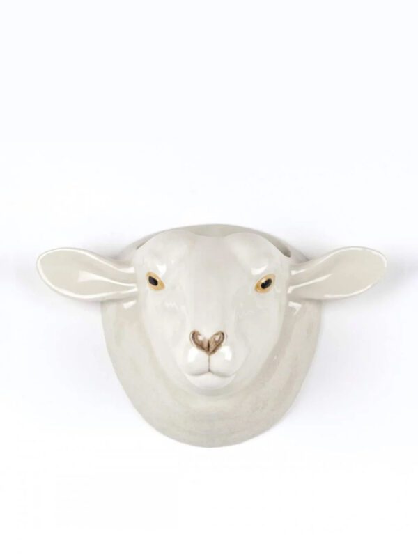 Suffolk Sheep Black Wall Vase