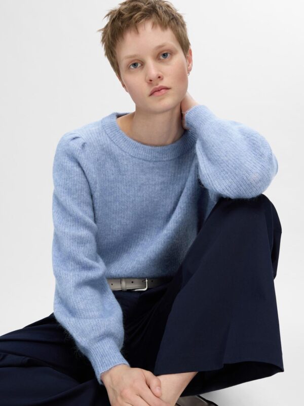 SLFLULU LS KNIT RIB O-NECK NOOS