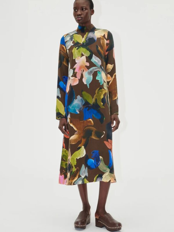 Long Sleeve Midi Dress, 2263 Dry Viscose