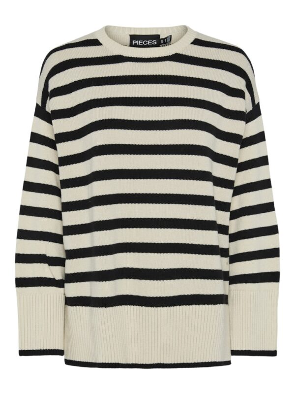 PCAVA LS O-NECK SLIT KNIT NOOS