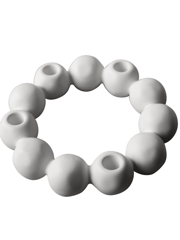 Bright Candle Holder - White