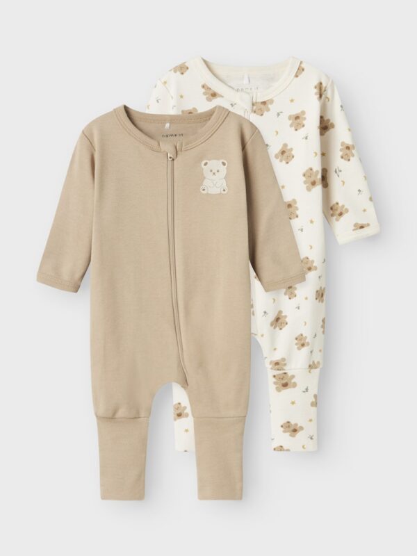 NBNNIGHTSUIT 2P ZIP FF JET BEAR NOOS