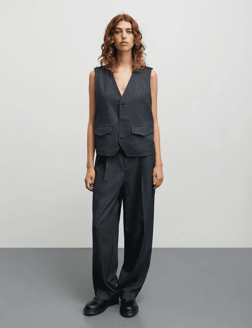 Pinstripe Melange Orla Vest