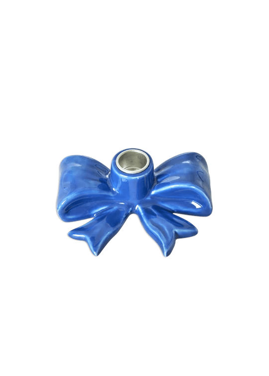 Ceramic Candler Holder - Blue - Small