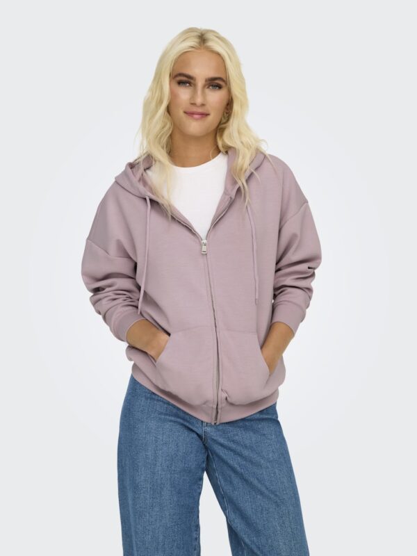 ONLSCARLETT LS ZIP HOOD SWT NOOS