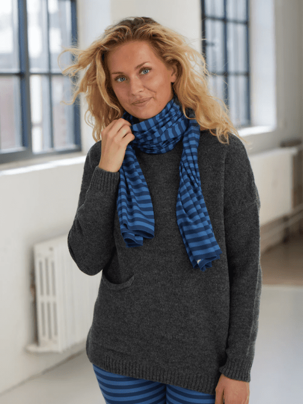 Comfy Scarf - Blue Stripe