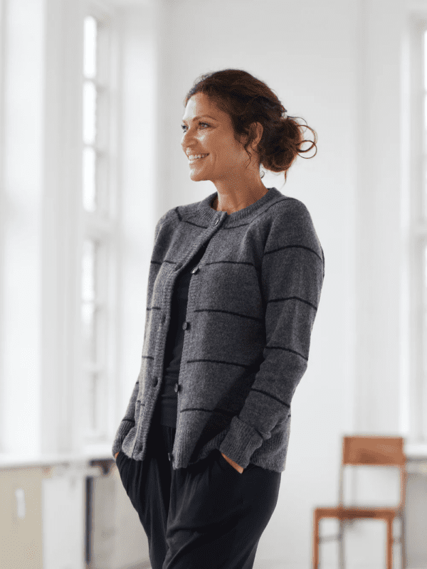 Nice & Soft - Cardigan - Dark Grey/Black