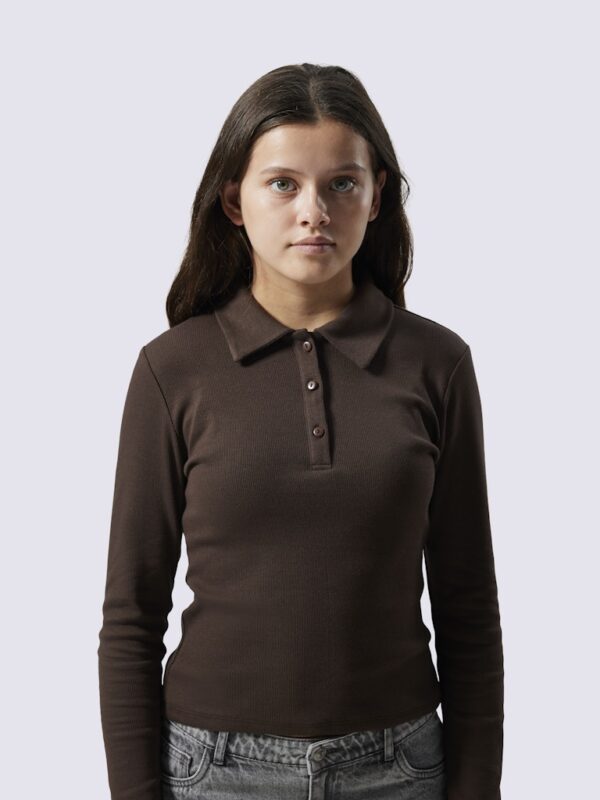 NLFRILLE LS SHORT S POLO TOP