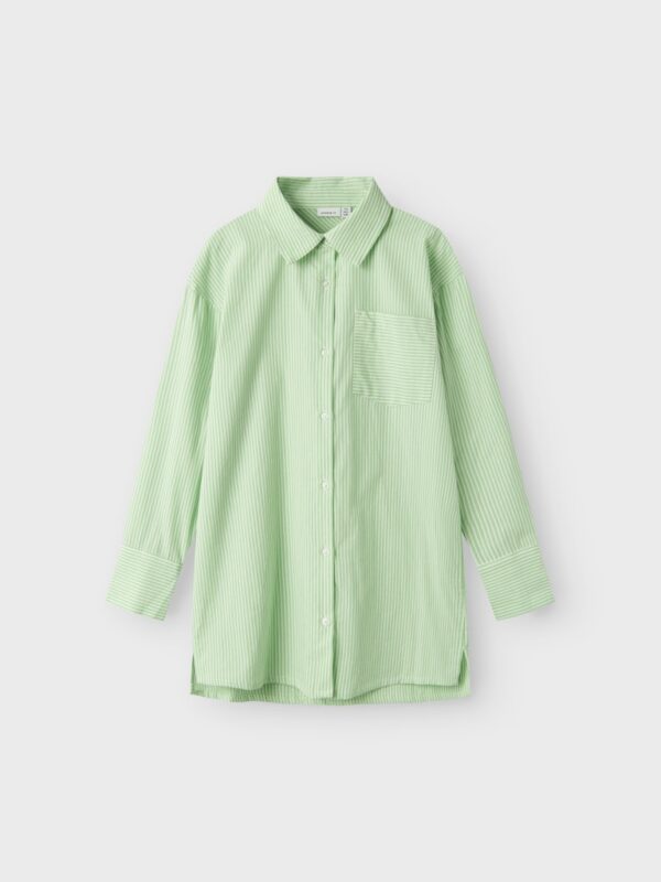 NKFBISTRIPE OVERSIZE LONG SHIR
