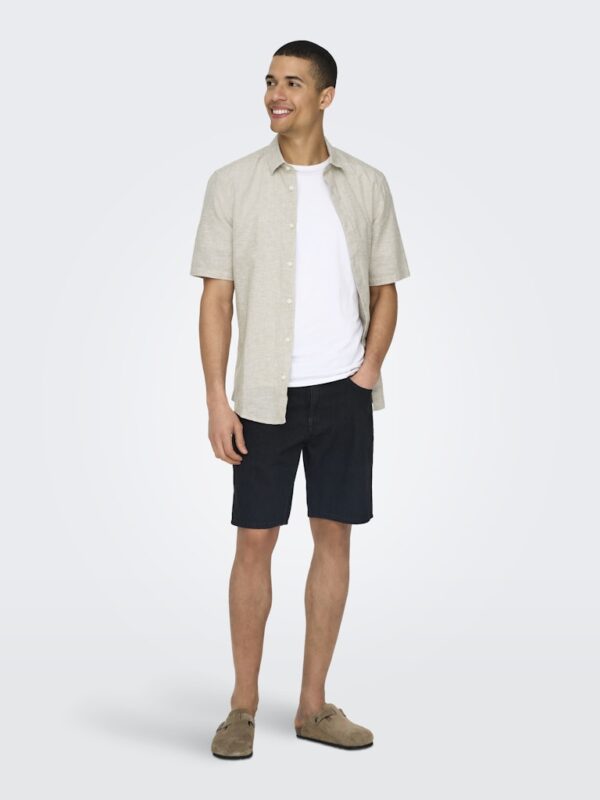 ONSCAIDEN LIFE SS SOLID LINEN BLEND