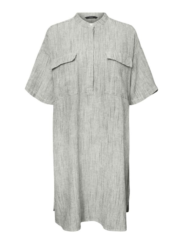 VMLINE 2/4 LINEN MIX STRIPE TUNIC