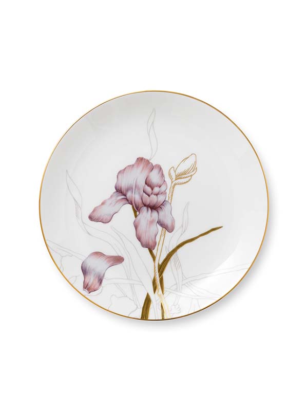 Flora tallerken, iris, 22 cm