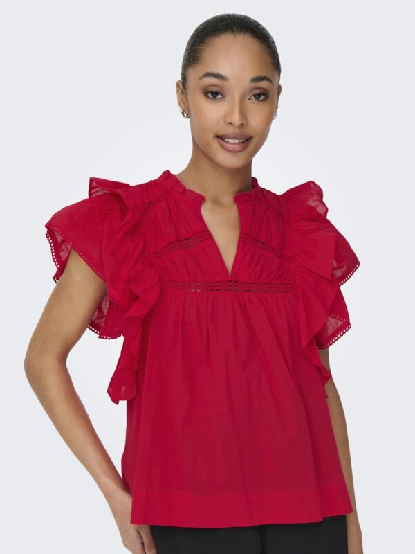 ONLSUNNY LIFE CAPSL FRILL TOP NOOS