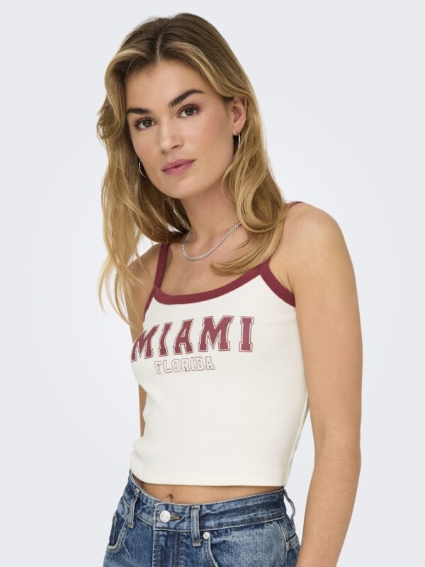 ONLVIKKA S/L RIB PRINT TOP BOX JRS