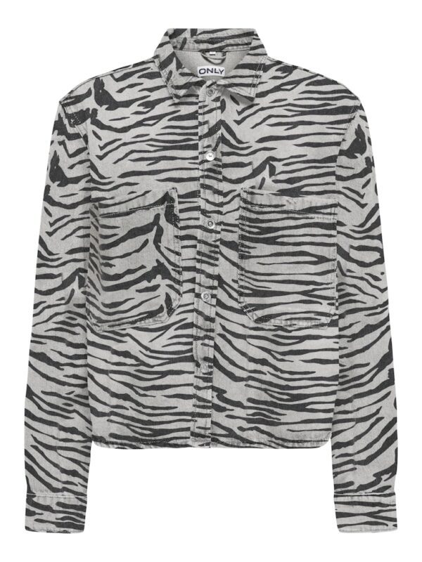ONLCASSIE LS ZEBRA SHIRT DNM SIK