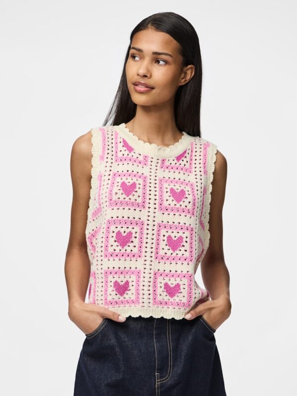 PCANNA SL KNITTED CHOCHET VEST KCA