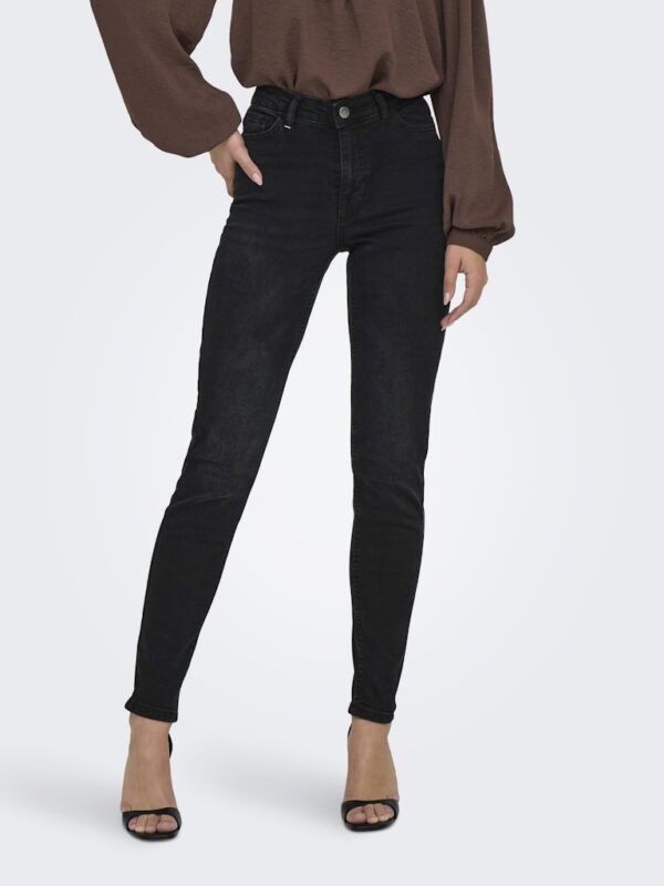 JDYFINA MW SKINNY ANKLE JNS BLK DNM