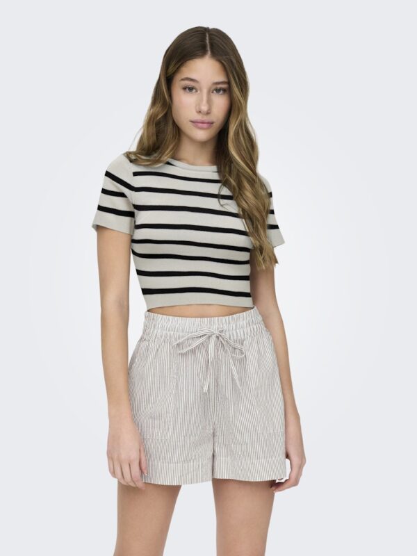 JDYCIRKELINE S/S CROP TOP KNT