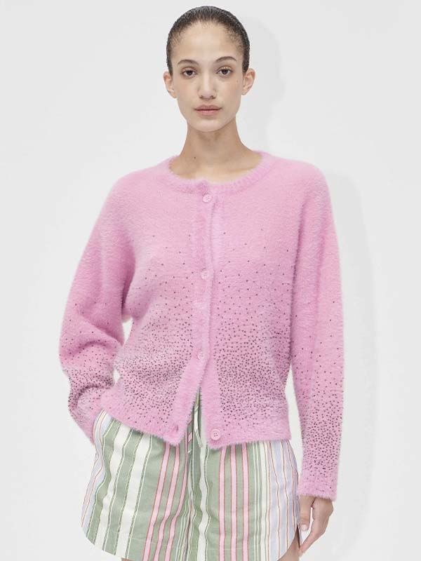 2384 Beaded Fluffy Knit