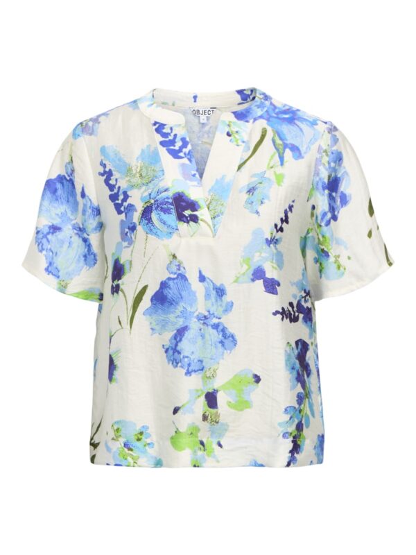 OBJSIMONE KARINA S/S RE V-NECK TOP E DIV