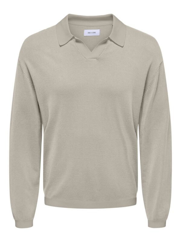 ONSADRIAN REG 12 LS CONTRAST POLO KNIT