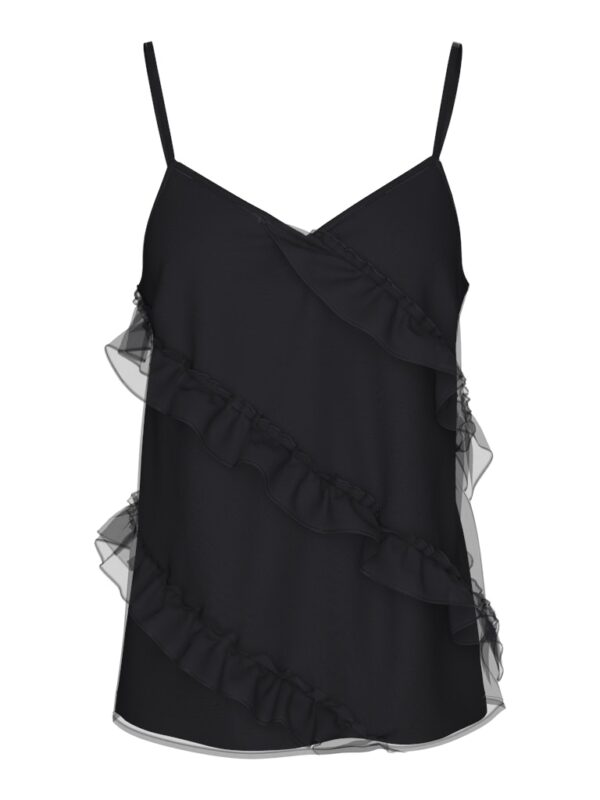PCTWIRL FRILL STRAP TOP WVN
