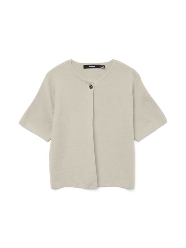 VMGOLD SS O-NECK ONE BUTTON CARDIGAN