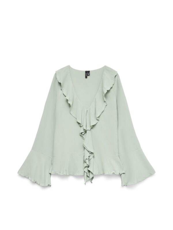 VMMERRY LS FRILL TOP WVN EXP