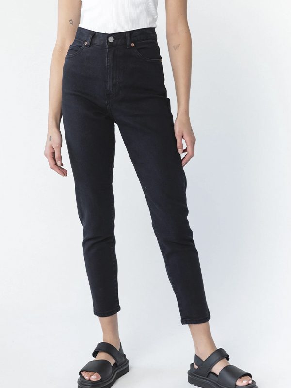 nora washed black stretch