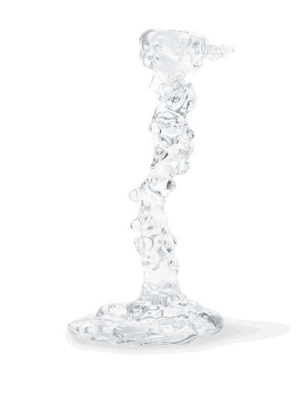 Drip candle holder glass L