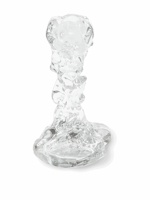 Drip candle holder glass S