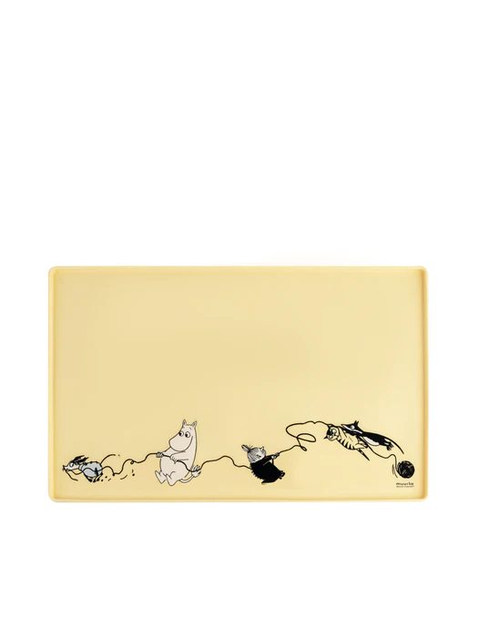 Mumitroldene silikonemåtte PETS 48x30cm, gul