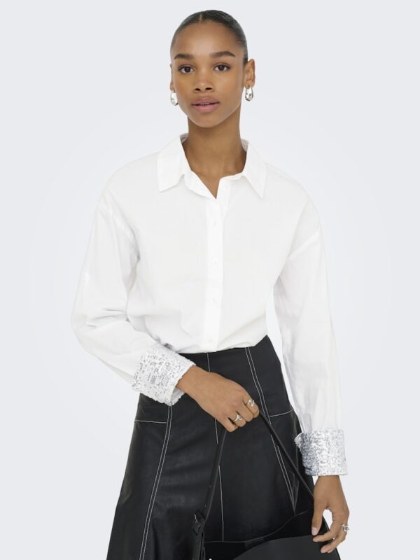ONLPANAMA LS SEQUINES MIX SHIRT WVN