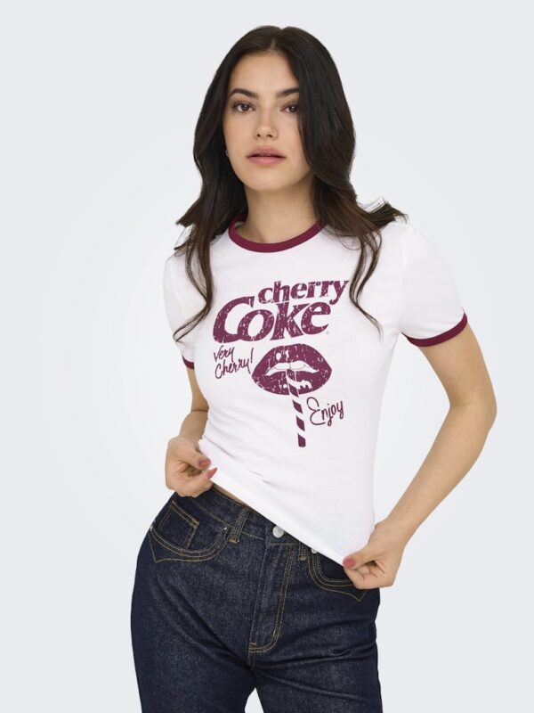 ONLCOCA COLA LIFE S/S SHORT TOP BOX JRS