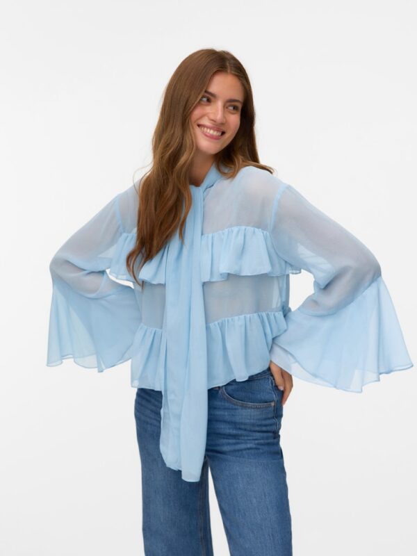 VMLUNA LS RUFFLE TOP WVN EXP SB5
