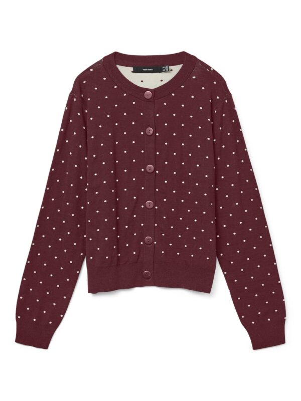 VMSABA LS O-NECK DOT CARDIGAN
