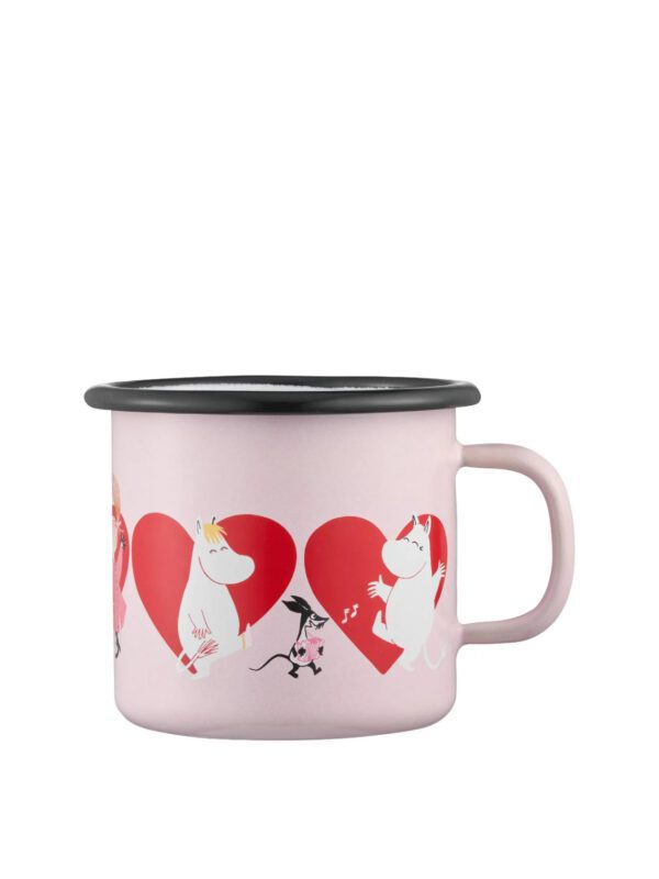 Mumitroldene emaljekrus Hjerte 2,5dl