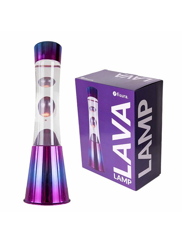 Lámpara de Lava con base iridiscente