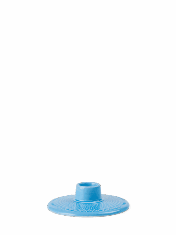 Rhombe Color Kronelysestage H3 cm blå