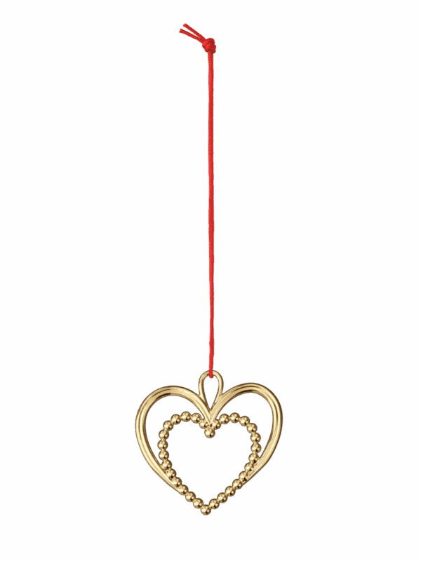 Perle Hjerte H6.5 forgyldt