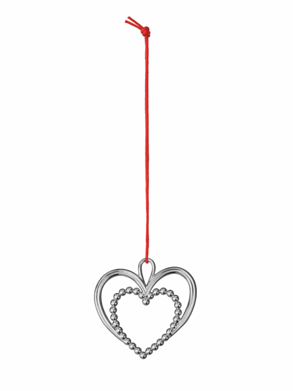 Perle Hjerte H6.5 forsølvet