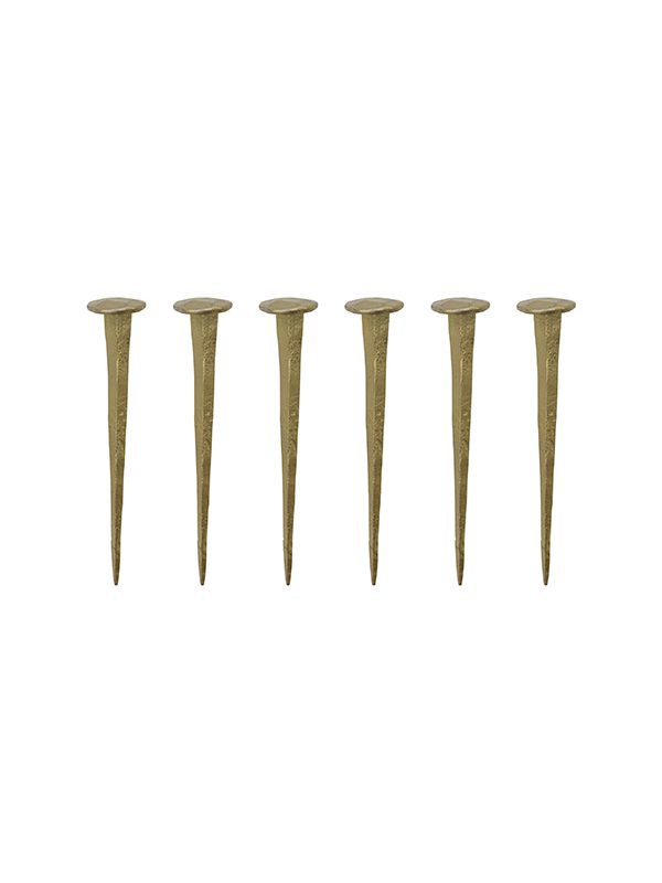 Nail hooks, HDWall, Brass finish