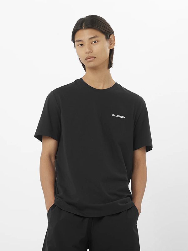 CHEST LOGO REGULAR TEE M DEEP BLACK