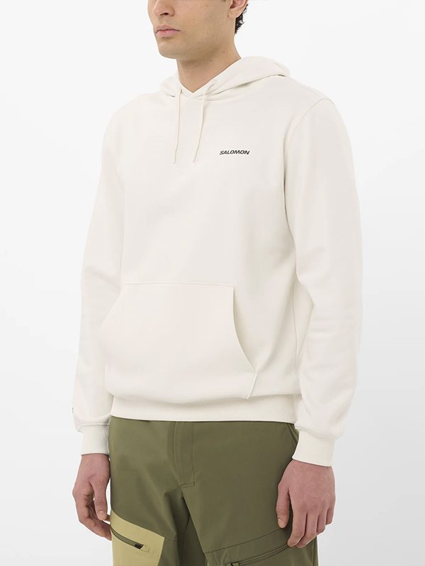 CHEST LOGO HOODIE M WHISPER WHITE