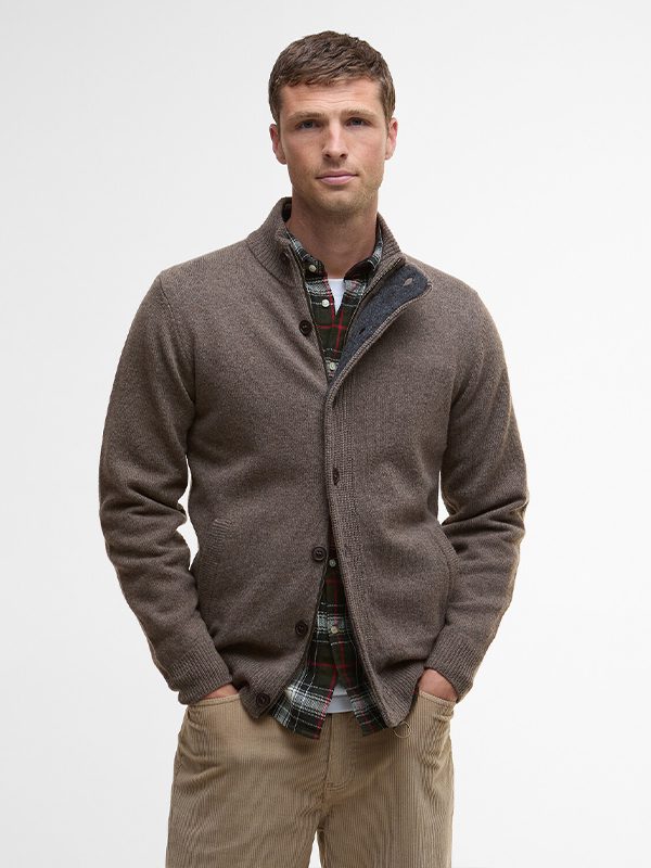 Barbour Essent Patch Zip Through Knitted